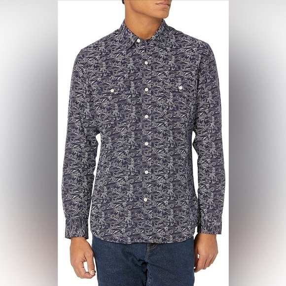 Goodthreads Men's Slim-Fit Long-Sleeve Linen and Cotton Blend Shirt- Small - Picture 3 of 12